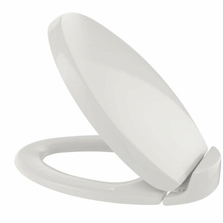 PROCOMFORT SS204-11 Oval Slow Close Elongated Toilet Seat & Lid; Colonial White PR3526590